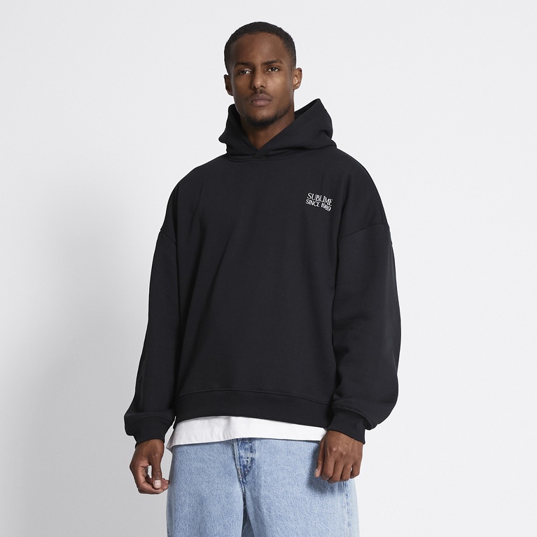 Printed hoodie "Over" Black 4